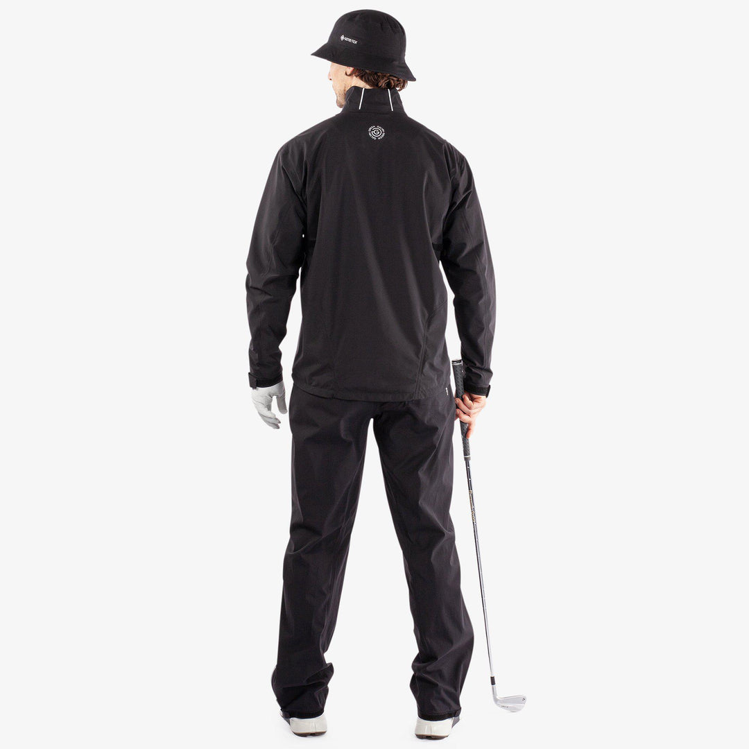 Albert is a Waterproof golf jacket for Men in the color Fantastic Black(8)
