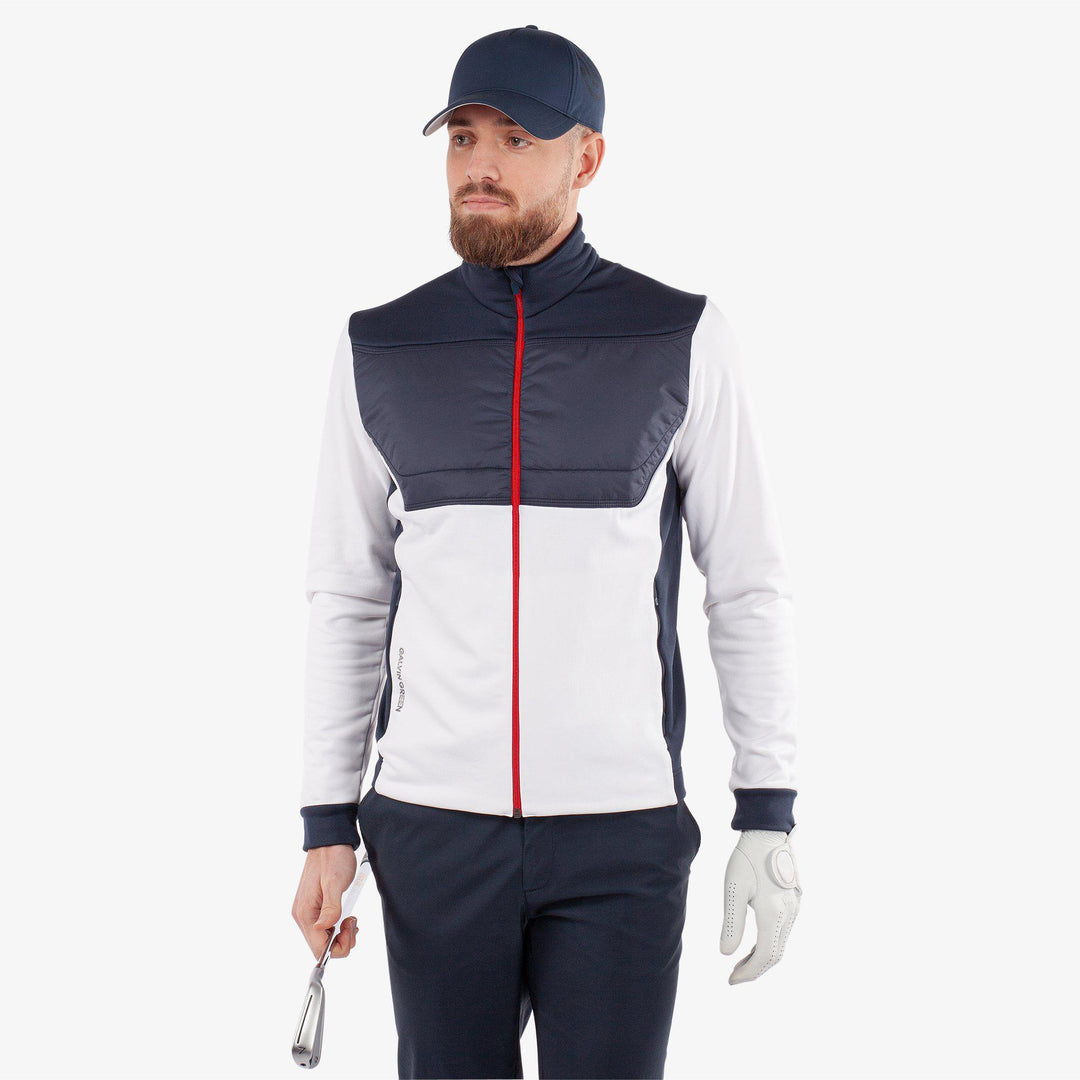 Dylan is a Insulating golf mid layer for Men in the color Navy/Red/White(1)