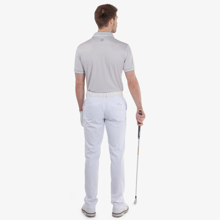 Miller is a Breathable short sleeve golf shirt for Men in the color White/Cool Grey(6)