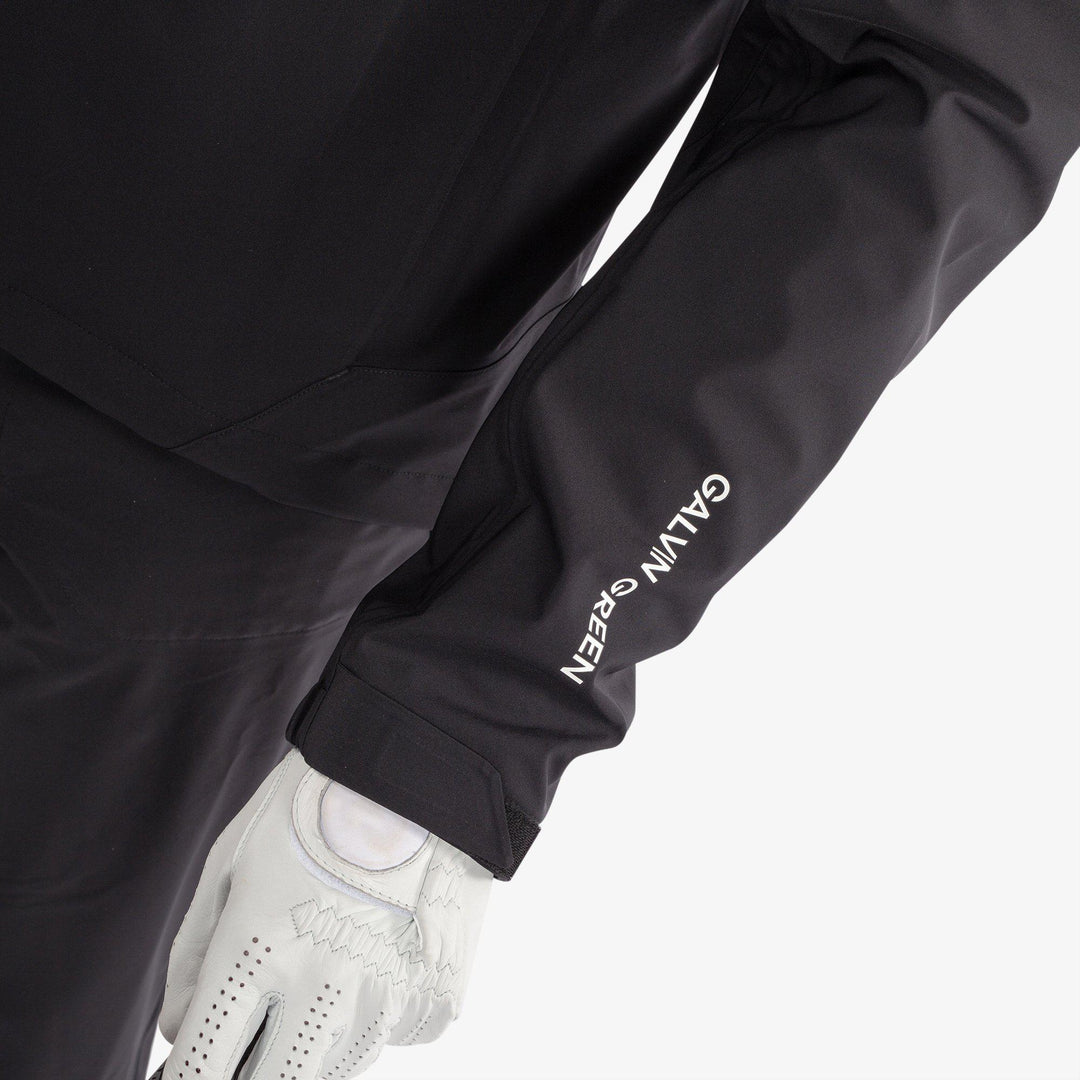 Ames is a Waterproof golf jacket for Men in the color Black/White(5)